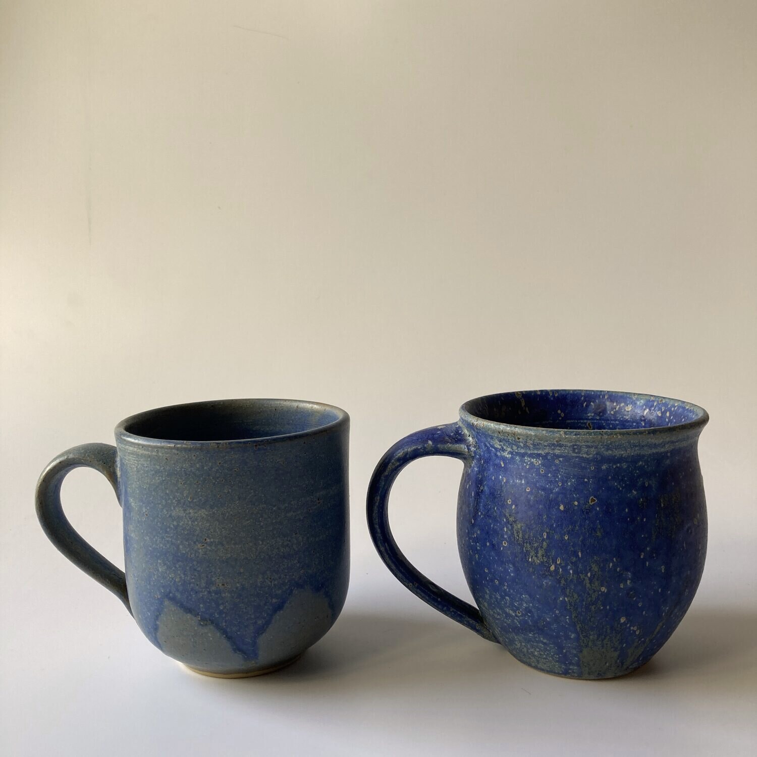 Mugs, azure, handmade Philippine stoneware by AWIS