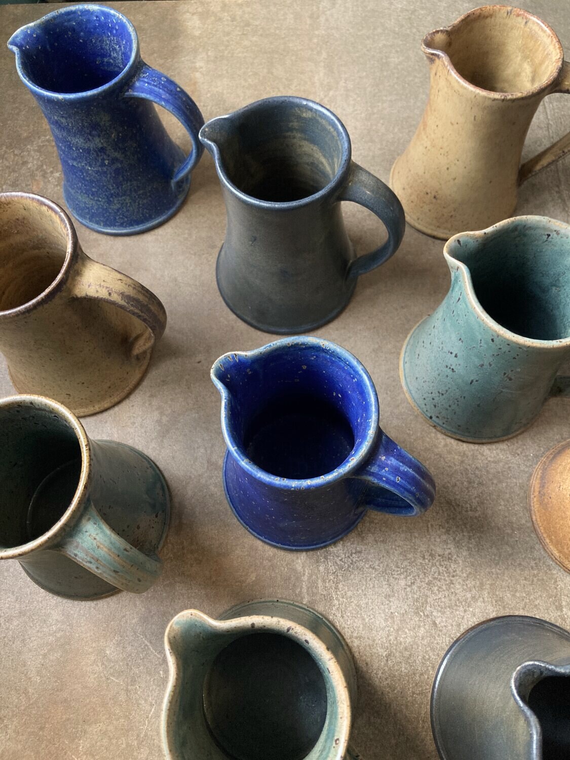 Pitchers, handmade Philippine stoneware by AWIS